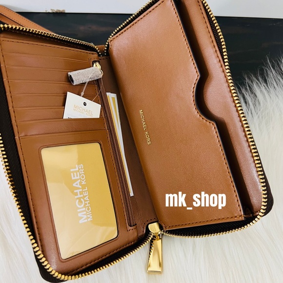 Michael Kors Jet Set Large Flat Phone Case Wristlet Wallet - Picture 11 of 16